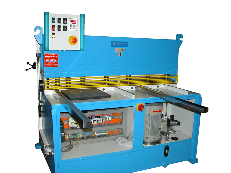 Hydraulische Tafelschere Typ 125-04-6 mit digitaler ELGO P9580 Positioniersteuerung